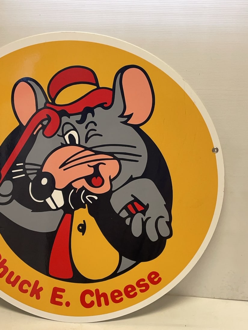 Chuck E. Cheese Round Plastic Sign - 5
