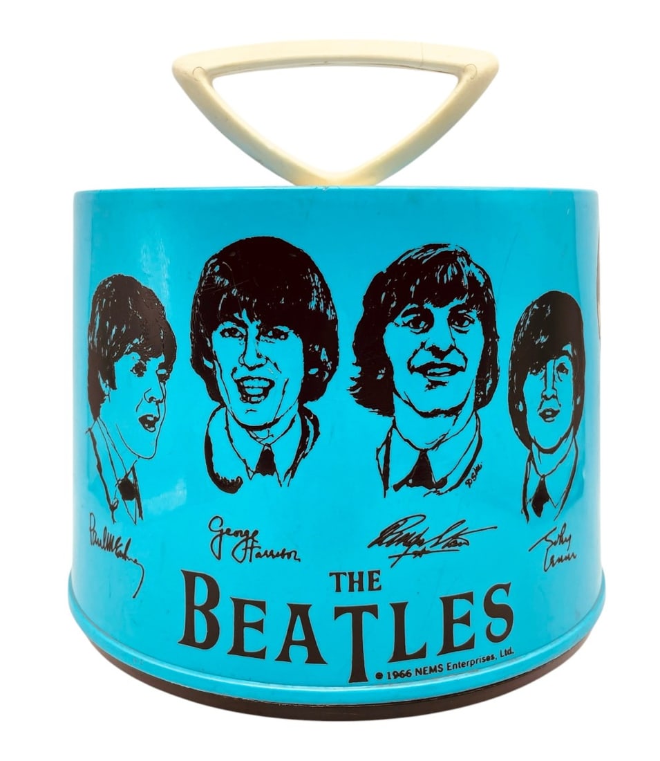 1966 The Beatles Blue NEMS Portable Record Holder. (1 of 15)