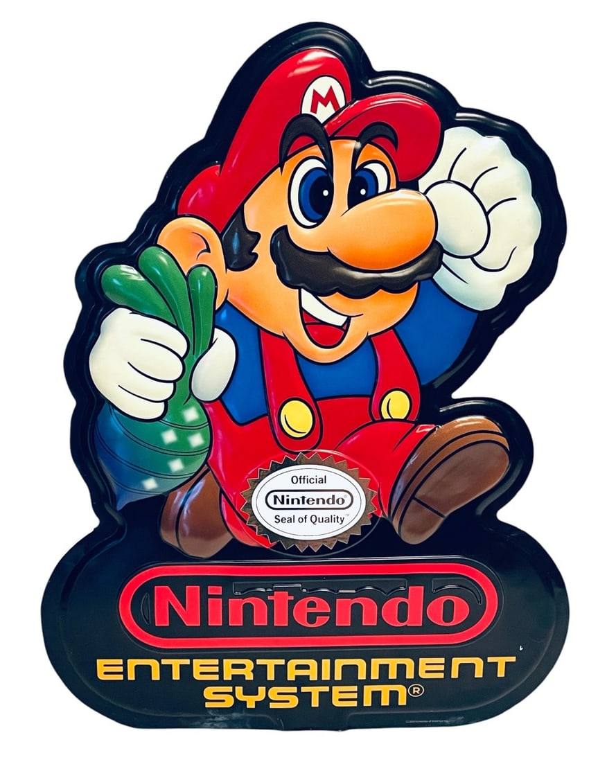 1989 Nintendo Super Mario Turnip Double Side Sign (1 of 10)