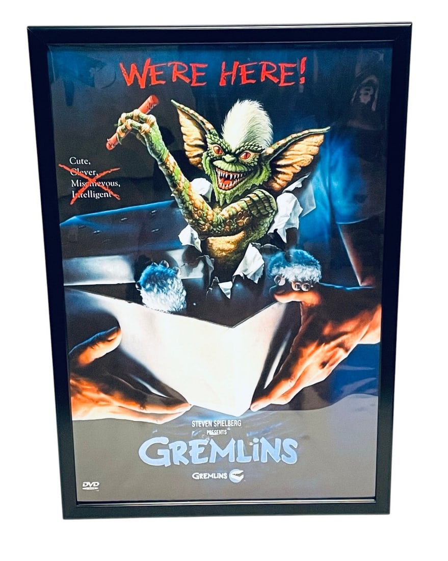 Gremlins Duratrans Theater Poster: Gremlins Duratrans Theater Poster. Poster used in Theaters with Backlight Film. Poster is in overall good condition. 25 3/4? x 38