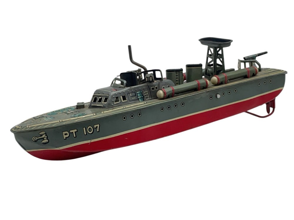 Vintage Linemar PT 107 Torpedo Tin Litho Boat (1 of 11)