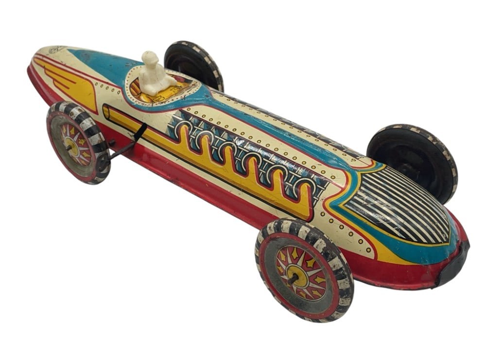 Marx Tin Litho Wind Up Lithograph Boat Tail Racer Car (1 of 16)