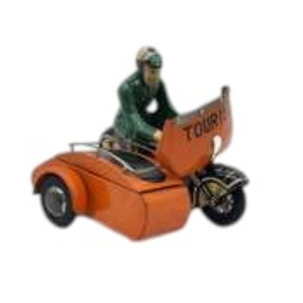 Vintage Tin Litho Tourist Motorcycle and Sidecar (1 of 16)