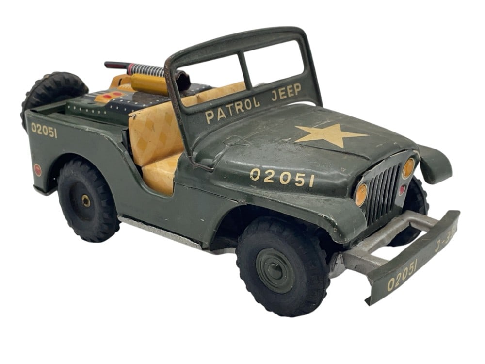 Vintage Showa Tin Litho Patrol Jeep (1 of 13)