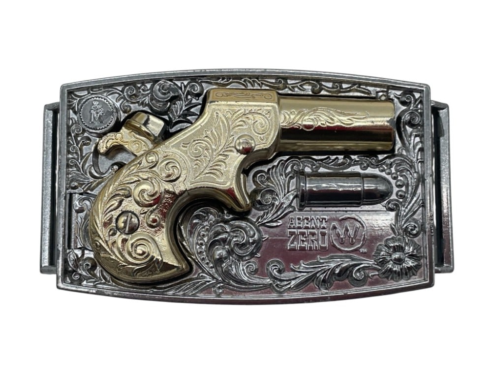 1959 Mattel Agent Zero Derringer Cap Gun Belt Buckle (1 of 9)