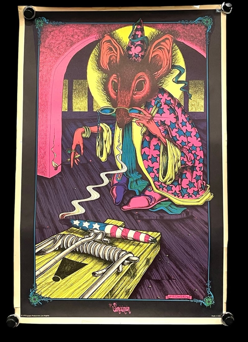 1972 Saladin ?The Sorcerer? by Joe Petagno Blacklight Poster (1 of 16)
