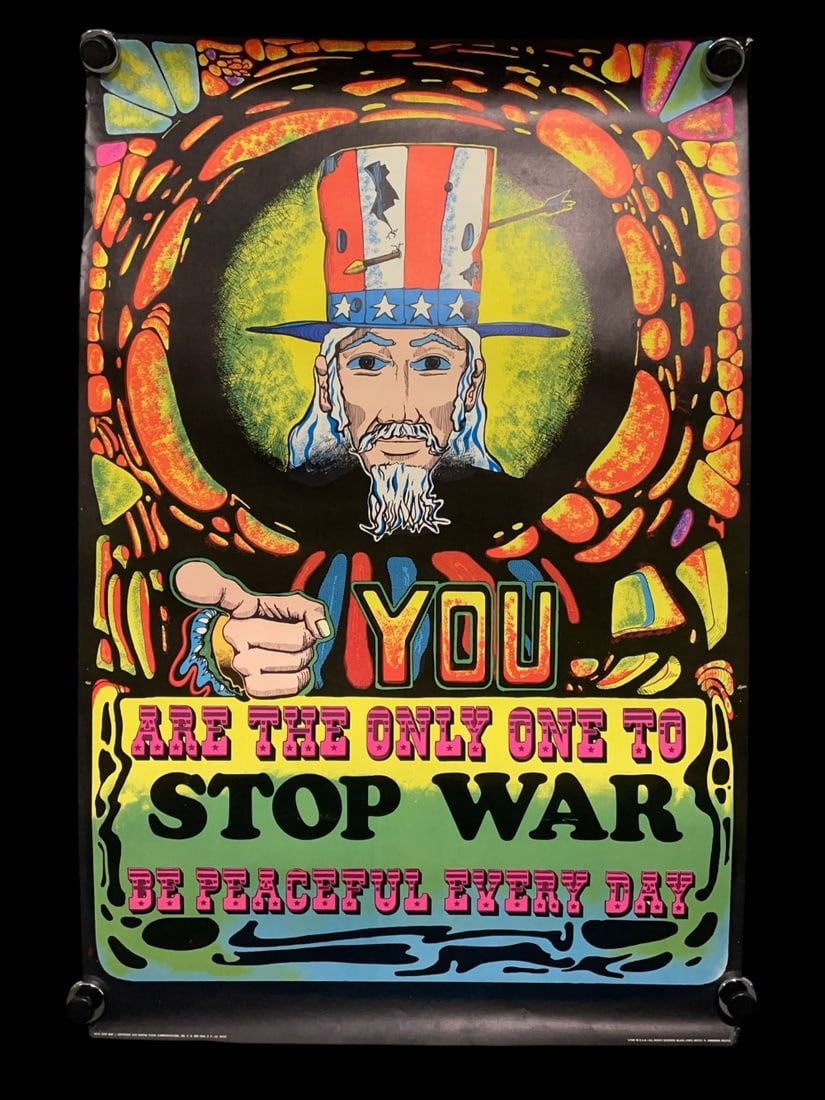 1970 Wespac ?Stop War? Psychedelic Blacklight Poster (1 of 17)