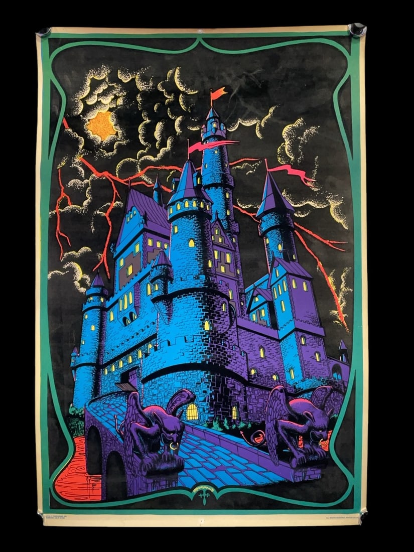 1974 G.P Velvet Castle Blacklight Poster (1 of 14)