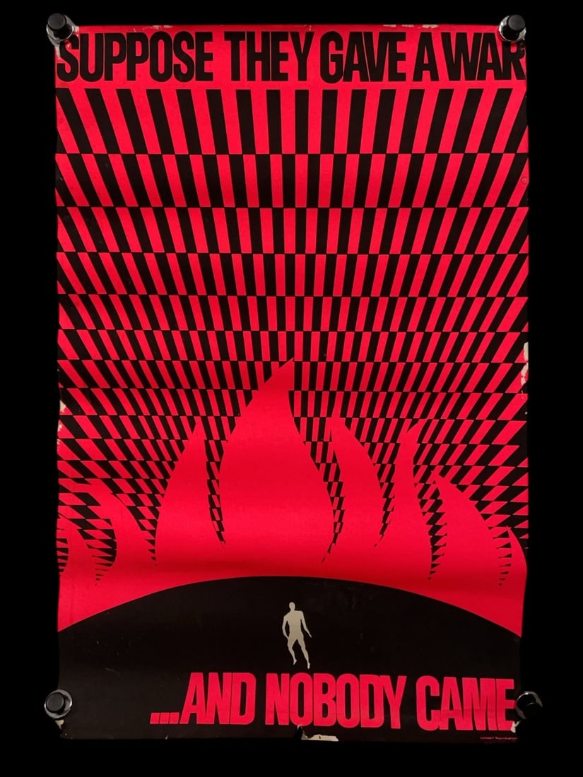 1970?s ?Suppose They Gave a War and Nobody Came? Anti-War Blacklight Poster (1 of 14)