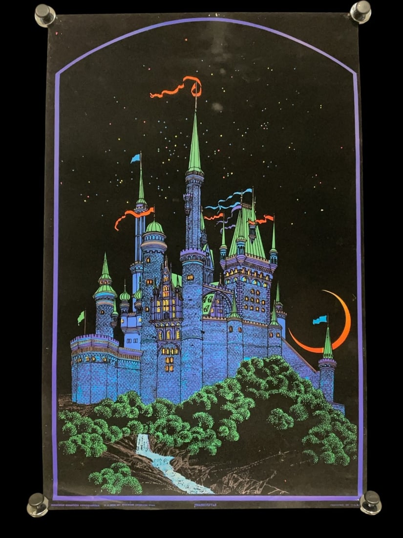 Vintage Western Graphics ?Mooncastle? Velvet Blacklight Poster (1 of 14)