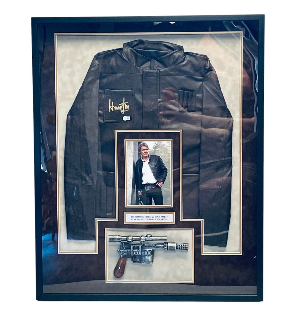 Harrison Ford Signed Leather Jacket Display (1 of 10)