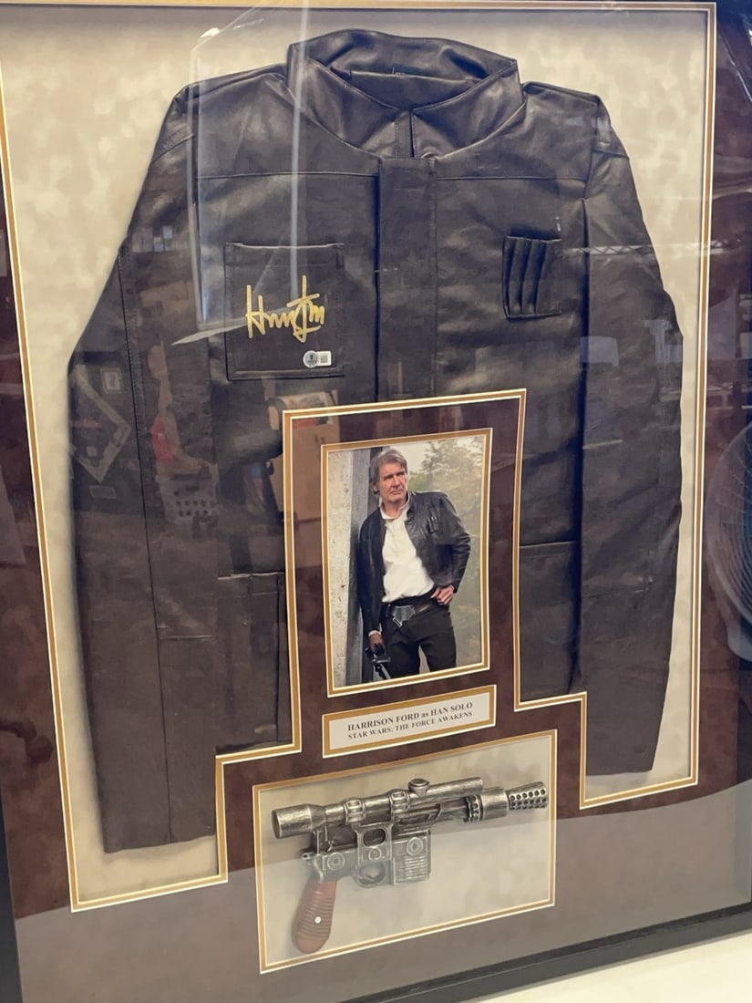 Harrison Ford Signed Leather Jacket Display - 3