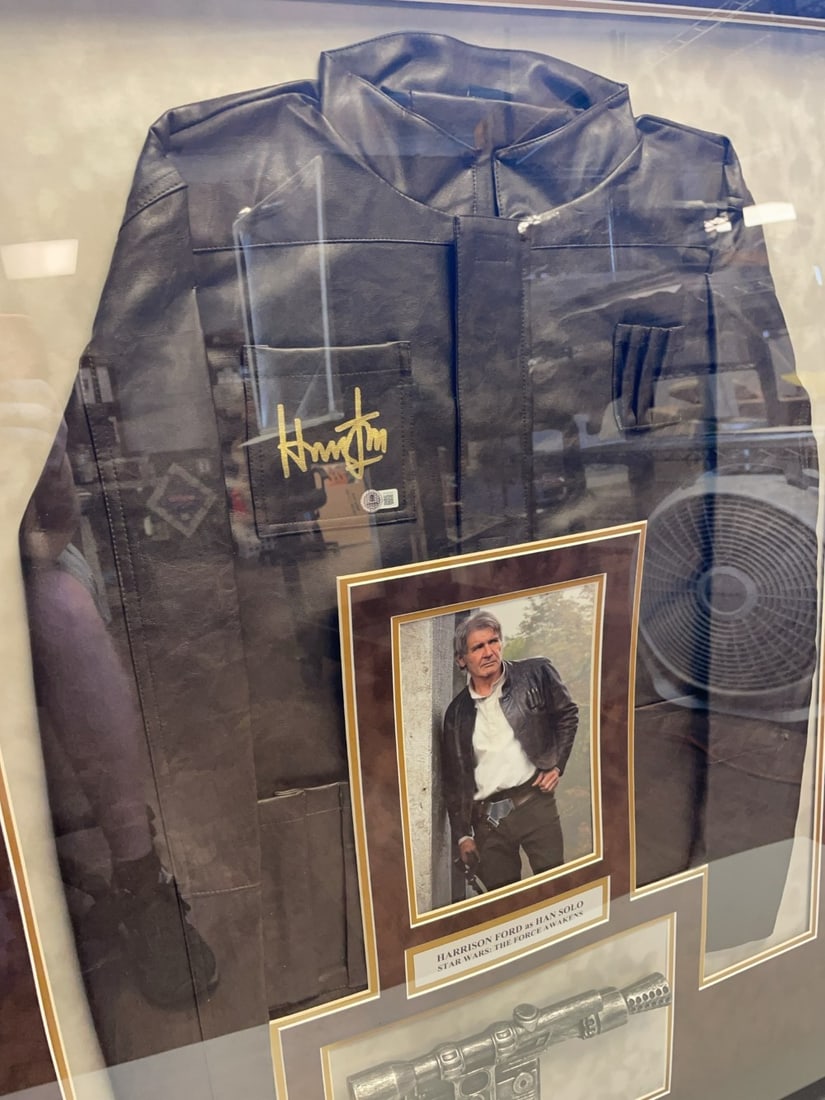 Harrison Ford Signed Leather Jacket Display - 4