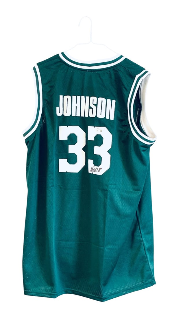 Magic Johnson Signed Michigan State Jersey: Magic Johnson Signed Michigan State Jersey. Jersey is signed in Black Marker and Beckett Authenticated. XL Jersey