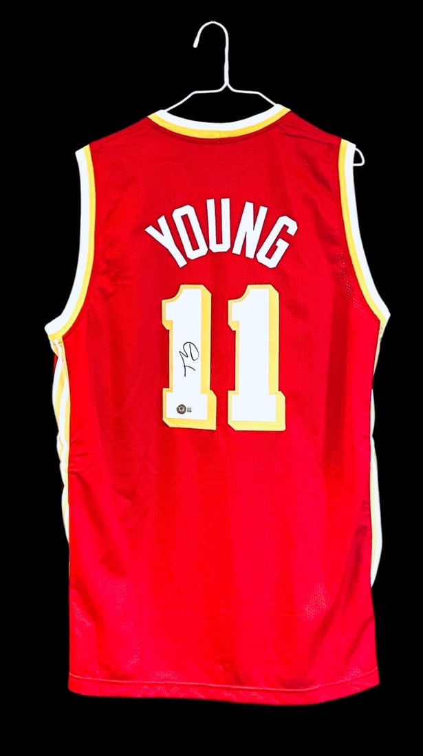 Trae Young Signed Atlanta Hawks Jersey: Trae Young Signed Atlanta Hawks Jersey. Jersey is Signed in Black Marker and Beckett Authenticated. XL Jersey
