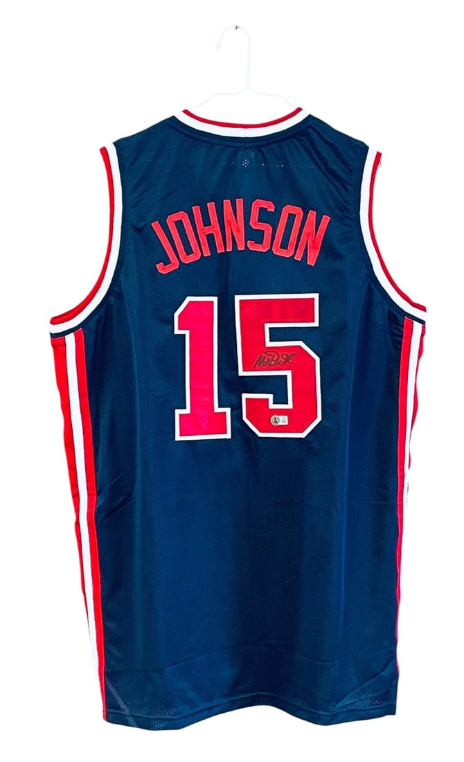Magic Johnson Signed Team USA Dream Team Jersey (1 of 10)