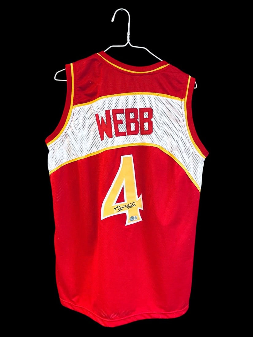 Spud Webb Signed Atlanta Hawks Jersey: Spud Webb Signed Atlanta Hawks Jersey. Jersey is Signed in Black Marker and Beckett Authenticated. XL Jersey
