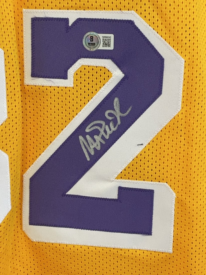 Magic Johnson Signed Showtime Jersey - 3