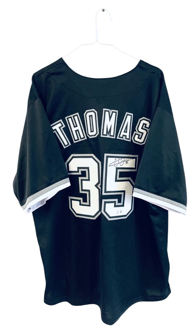Frank Thomas Signed Chicago White Sox: Frank Thomas Signed Chicago White Sox. Chicago White Sox is Signed in Black Marker and Beckett Authenticated. XL Jersey