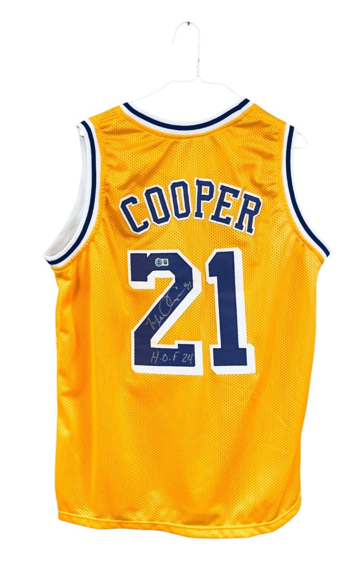 Michael Cooper Signed Lake Show Jersey: Michael Cooper Signed Los Angeles Jersey. Jersey is Signed in Silver Marker and Incribed with H.O.F. 24 and Beckett Authenticated. XL Jersey