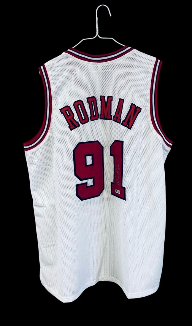 Dennis Rodman Signed Chicago Bulls Jersey (1 of 8)