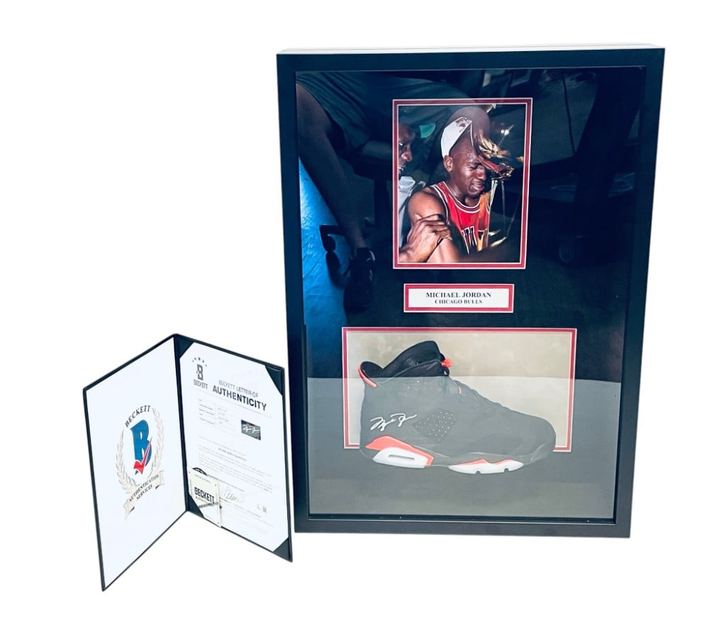 Michael Jordan Signed Nike Air Jordan 6 Shoe (1 of 11)