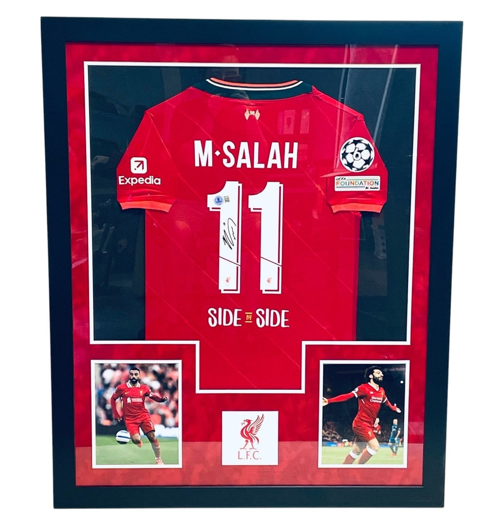 Mo Salah Signed Liverpool Jersey Display (1 of 12)