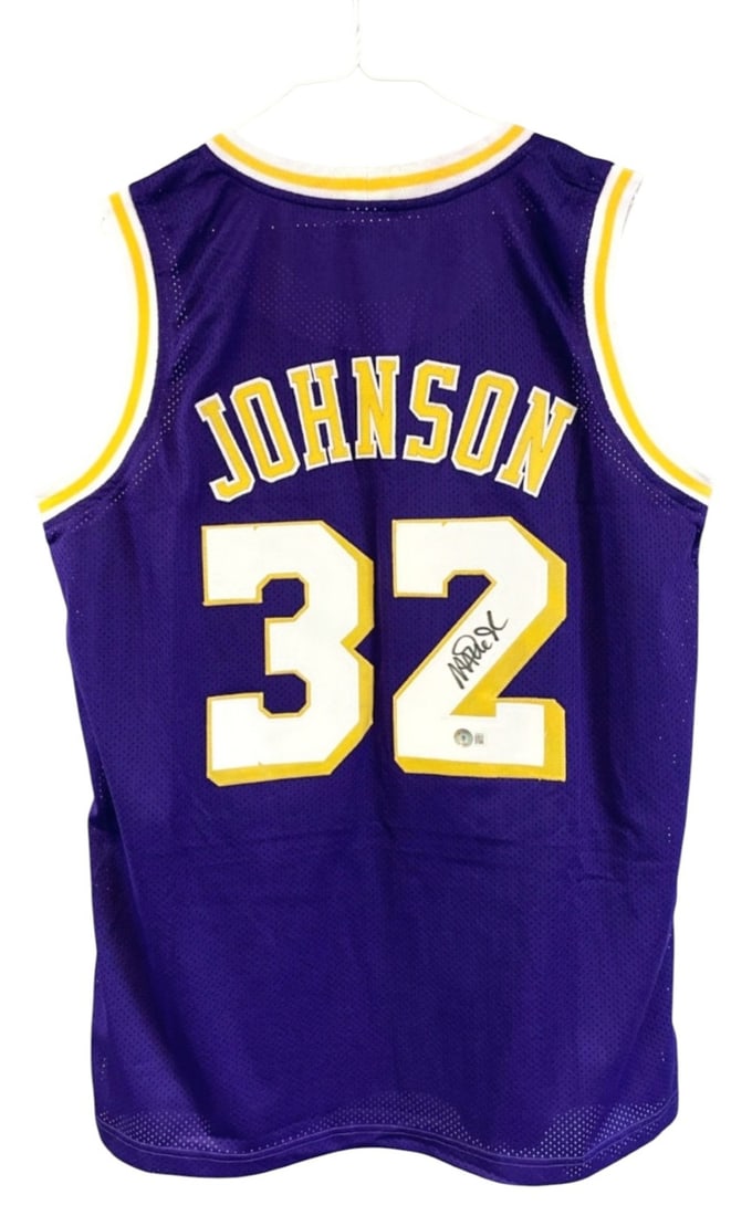 Magic Johnson Signed Los Angeles Lakers Jersey (1 of 10)