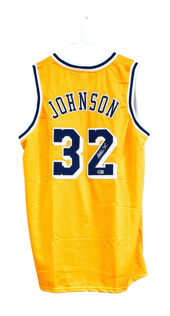 Magic Johnson Signed Los Angeles Lakers Jersey (1 of 9)