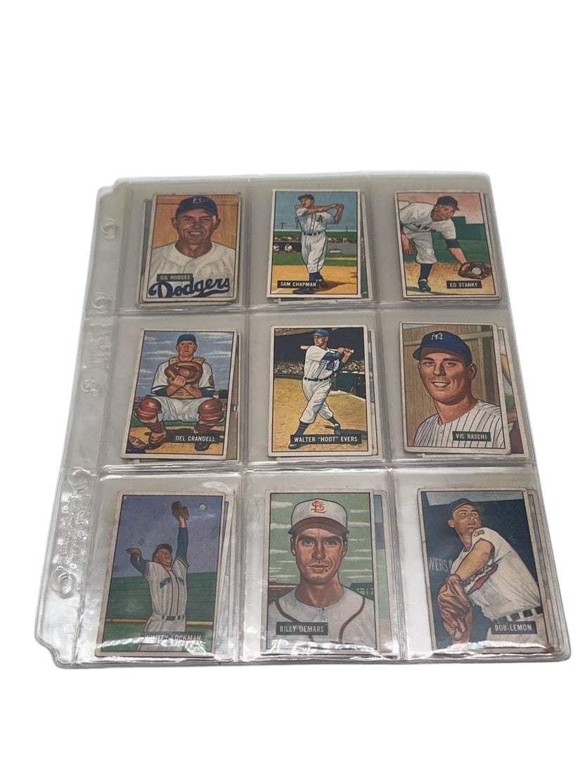 Vintage Partial 1951 BOWMAN Baseball Trading Card Set 63 cards (1 of 13)