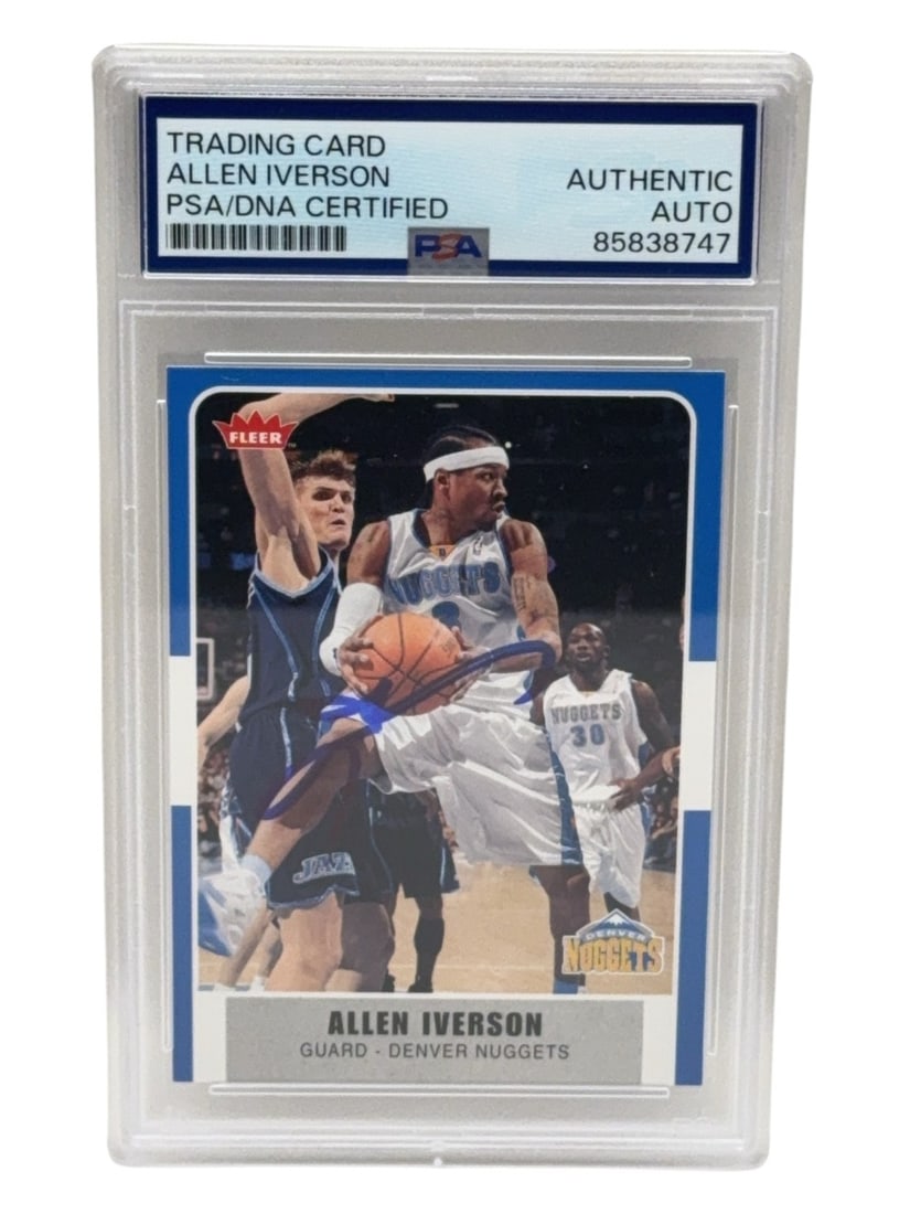 ALLEN IVERSON 2007 Fleer Autograph Signature Graded PSA Authentic (1 of 4)