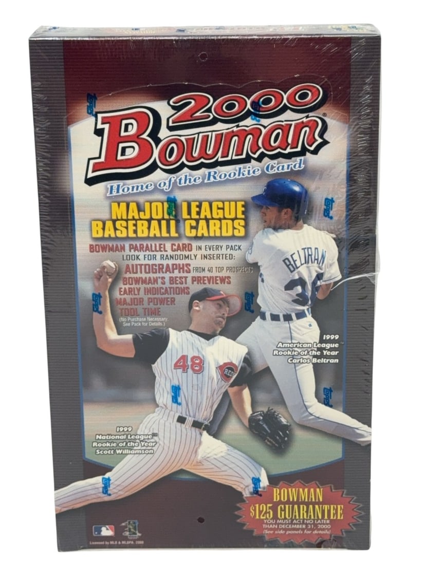 2000 Sealed Topps Bowman Hobby Baseball Wax Box 24packs: 2000 Sealed Topps Bowman Hobby Baseball Wax Box 24packs Autographs, Bowman Parallel Card, Major Power, Tool Time, Early Indications, Bowman Best Preview, Home of the Rookie Card