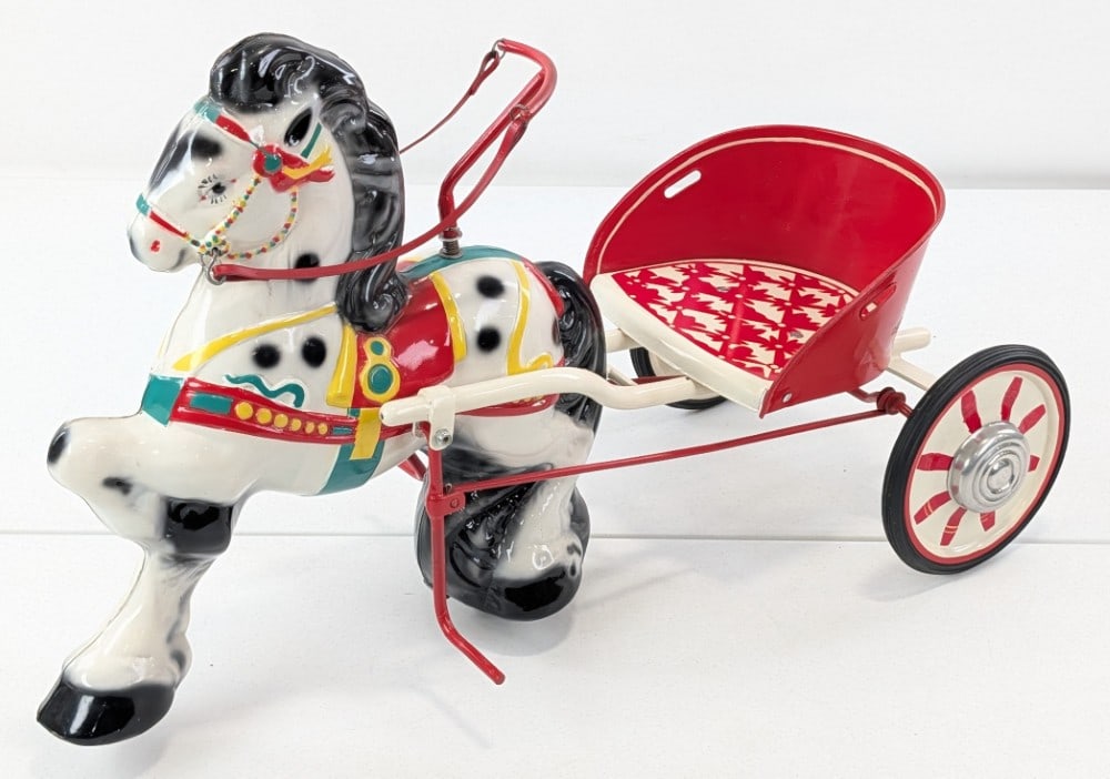 Restored MOBO Pony Express Horse and Cart Ride On Pedal Toy (1 of 10)