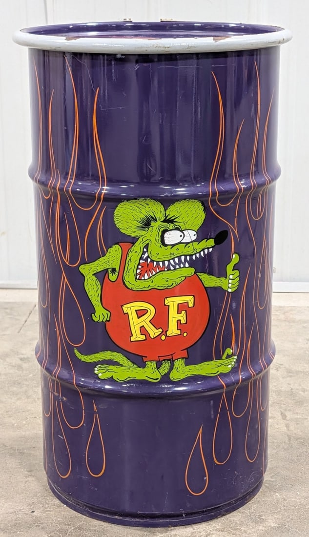 Custom Hand Painted & Pinstriped Rat Fink Oil Barrel / Drum (1 of 10)