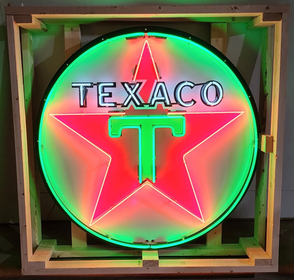 Custom Texaco Tin Neon Sign (1 of 7)
