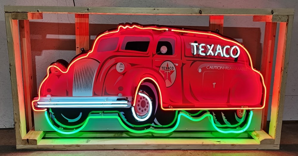 Custom Texaco Tanker Tin Neon Sign (1 of 2)