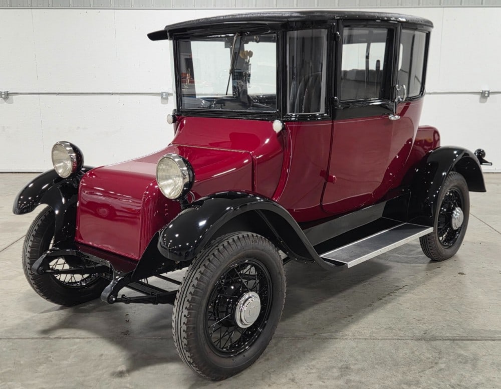 1932 Detroit Electric Model 97B Brougham: Restored to concours standards by an experienced marque specialist Dark Burgundy and Black paintwork with subtle Gray coachline According to historian Beverly Rae Kimes, just 59 Detroit Electric cars 