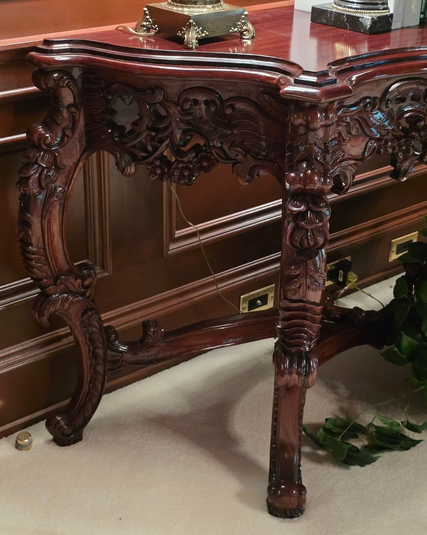 French Rococo-Style Console Table - 3