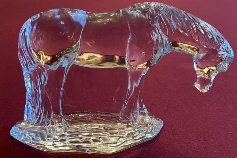 Waterford Crystal Horse Sculpture: 7? x 4.5