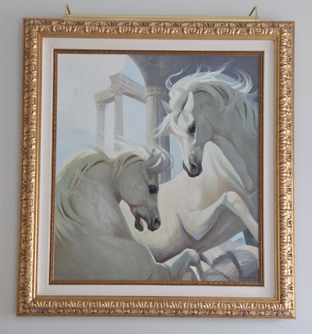 Roman Treasures By Carolyne Hawley Featuring 2 White Horses (1 of 4)