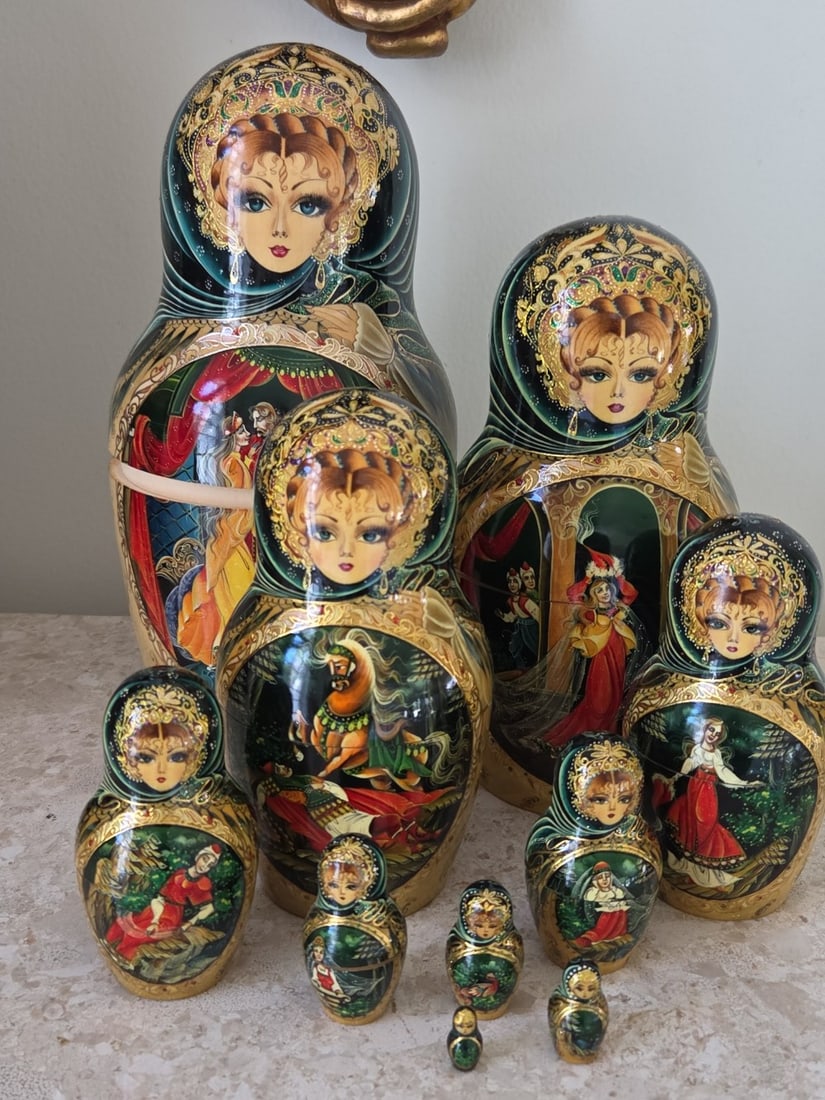 Signed Russian Stacking Dolls - 2