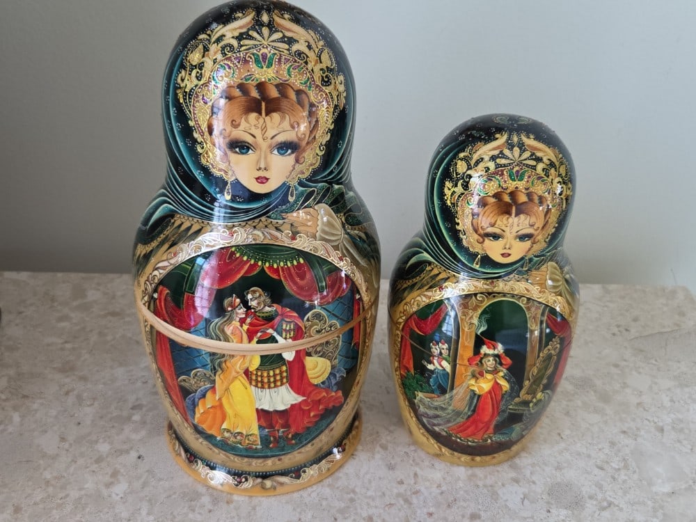 Signed Russian Stacking Dolls - 7