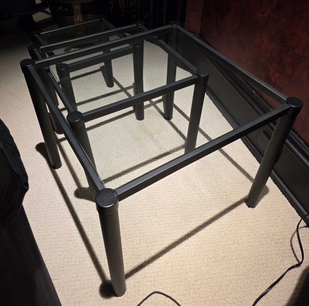 3 Modern Black Nesting Tables - 3