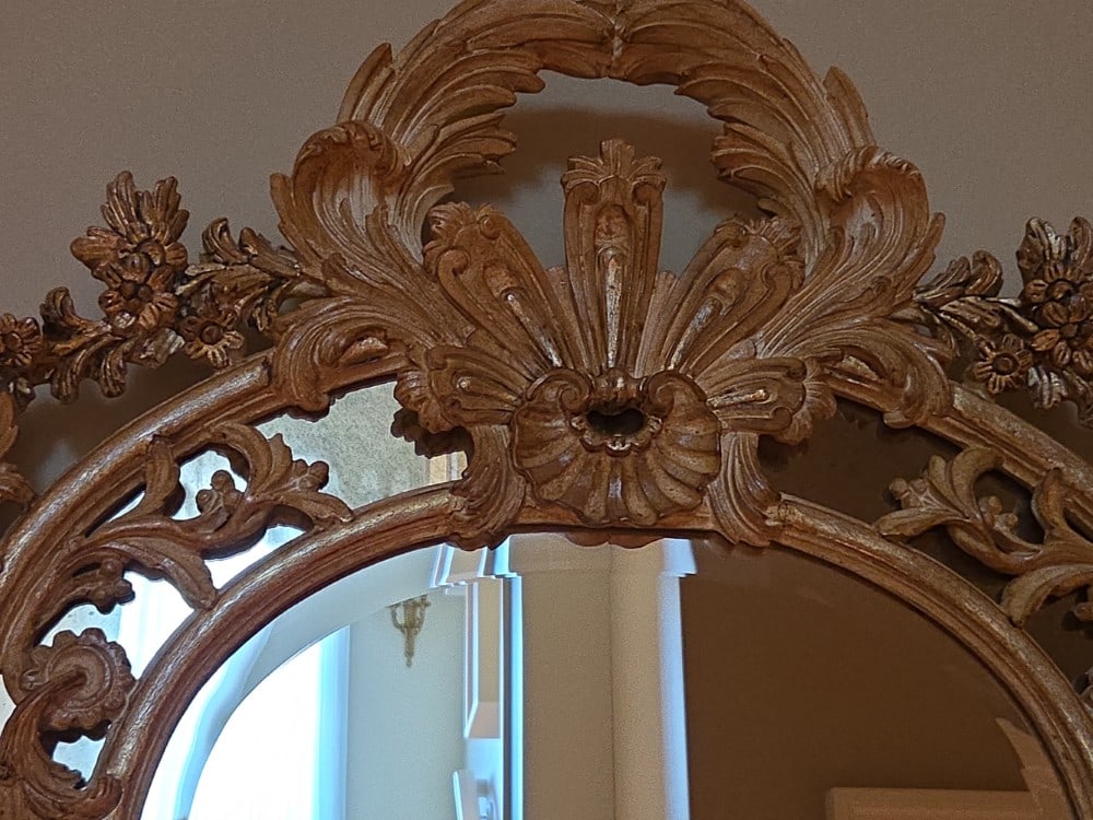 Rococo Style Beveled Mirror - 4