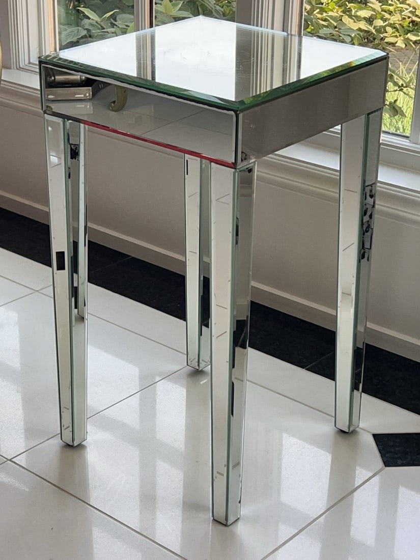 Mirrored Side Table - 2