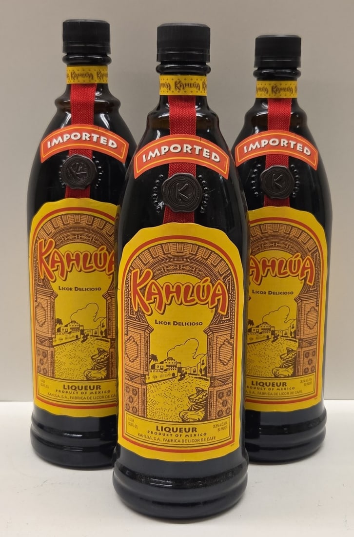 (3) Kahlua Liqueur Sealed 1 Liter Bottles (1 of 2)