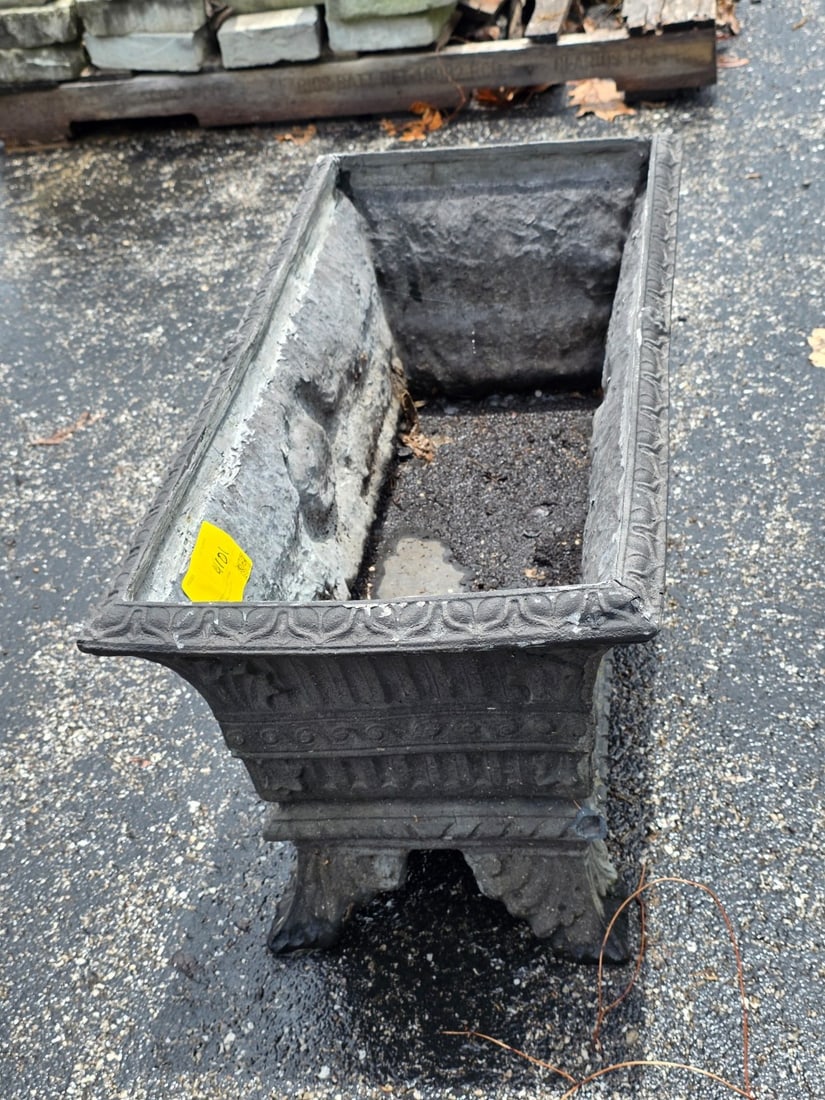 Rectangular Neoclassical-Style Cast Iron Planter - 2