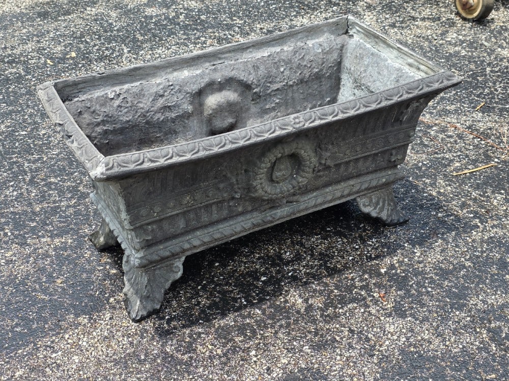 Rectangular Neoclassical-Style Cast Iron Planter - 3