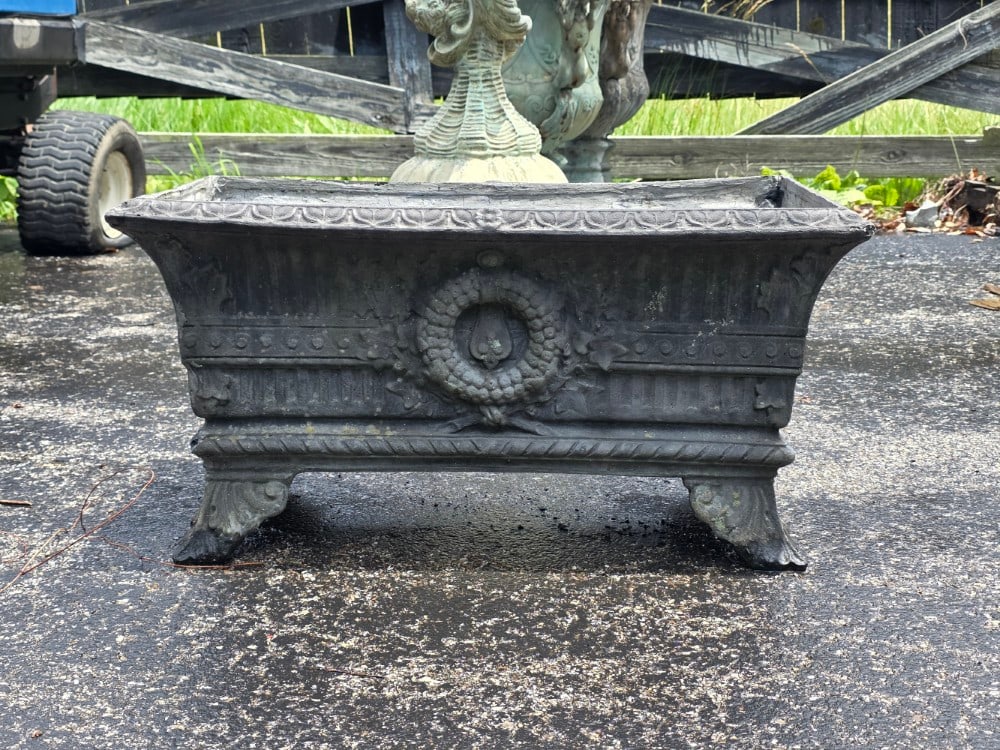 Rectangular Neoclassical-Style Cast Iron Planter - 4