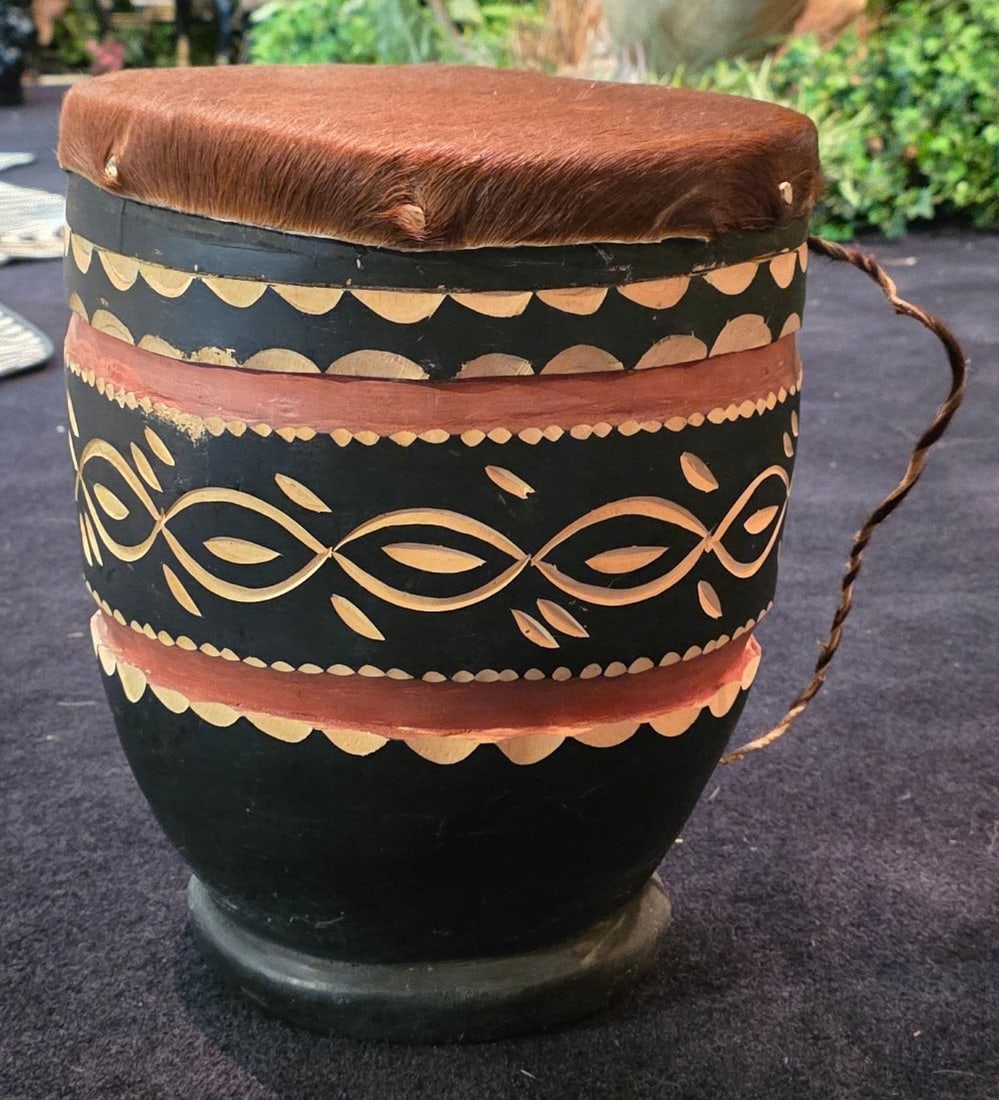 African Tribal Hide Top Drum (1 of 4)